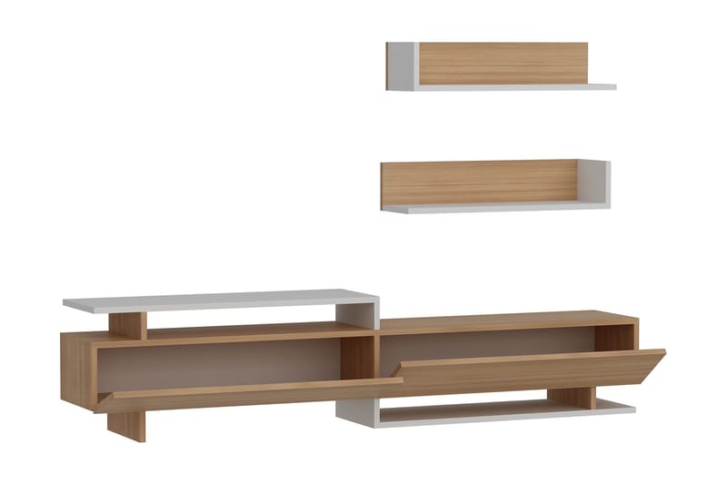 Ayaze Tv-bänk - Vit/Brun - Möbler - Tv möbel & mediamöbel - TV-möbelset