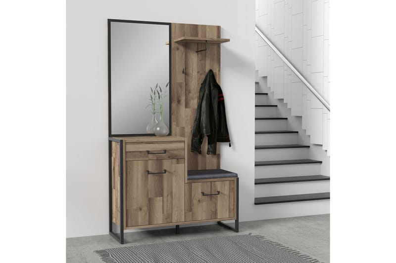Carnais TV-Möbelset 114 cm - Brun/Grå - Möbler - Tv möbel & mediamöbel - TV-möbelset