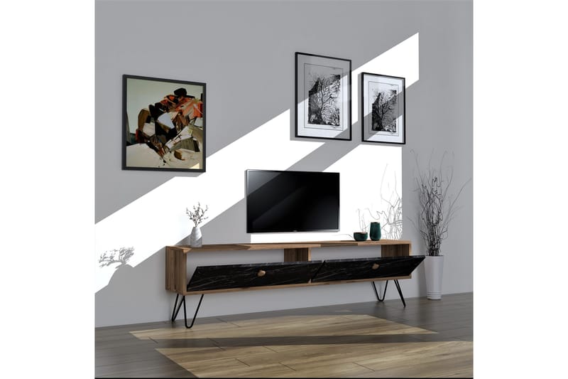 Caseira Tv-möbelset 160 cm - Svart - TV-möbelset