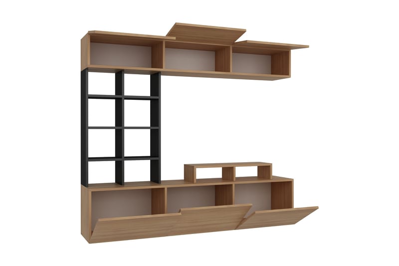 Decorotika Mediaförvaring - Teak/Svart - Möbler - Tv möbel & mediamöbel - TV-möbelset