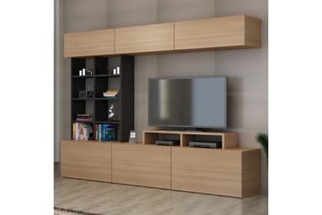 Decorotika Mediaförvaring - Teak/Svart - Möbler - Tv möbel & mediamöbel - TV-möbelset