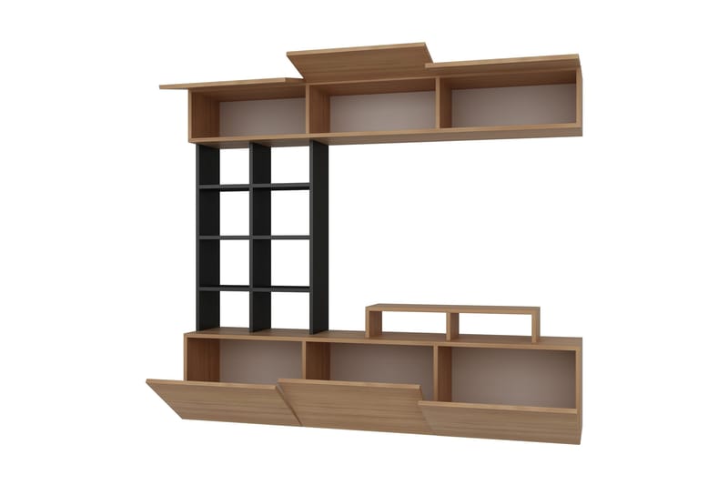 Decorotika Mediaförvaring - Teak/Svart - Möbler - Tv möbel & mediamöbel - TV-möbelset