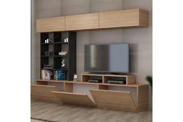 Decorotika Mediaförvaring - Teak/Svart - Möbler - Tv möbel & mediamöbel - TV-möbelset