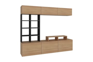 Decorotika Mediaförvaring - Teak/Svart - Möbler - Tv möbel & mediamöbel - TV-möbelset