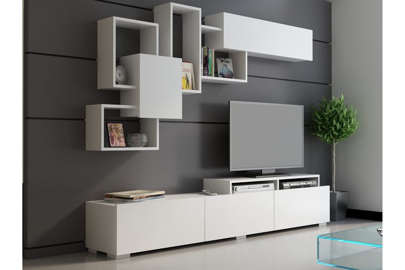 Decorotika Mediaförvaring - Vit - Möbler - Tv möbel & mediamöbel - TV-möbelset