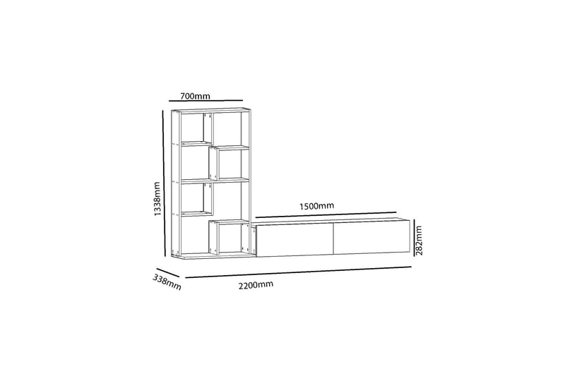 Decorotika Tv-bänk - Vit - Möbler - Tv möbel & mediamöbel - TV-möbelset