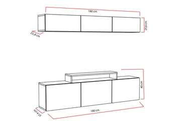 Decorotika Tv-bänk - Vit - Möbler - Tv möbel & mediamöbel - TV-möbelset
