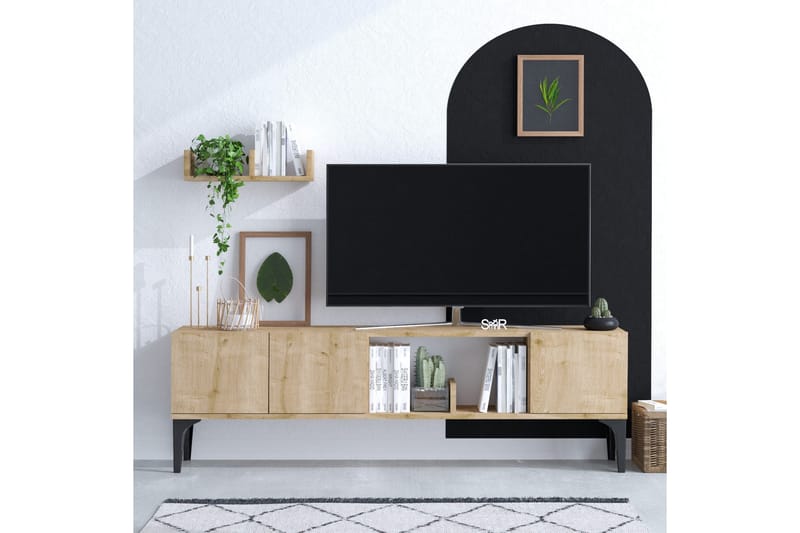 Desgrar Tv-möbelset 150x47 cm - Blå - TV-möbelset