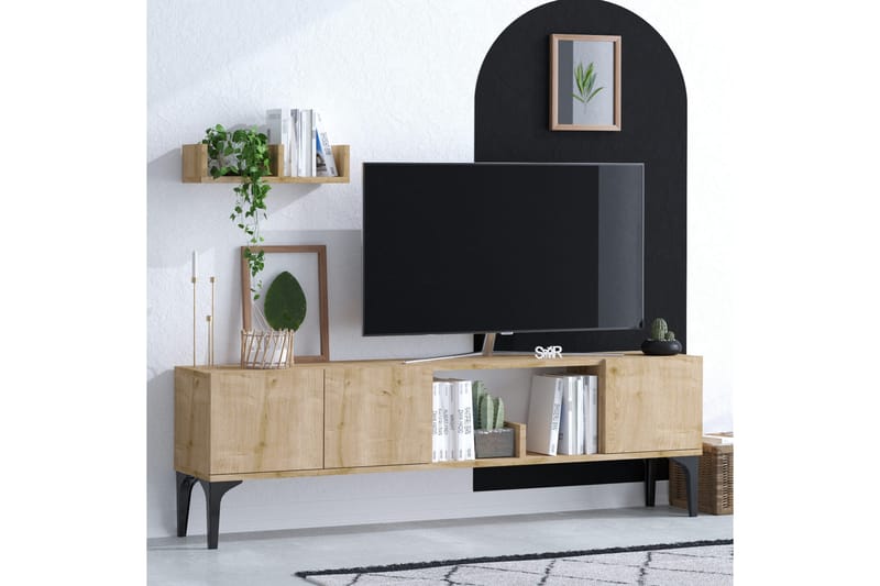 Desgrar Tv-möbelset 150x47 cm - Blå - TV-möbelset