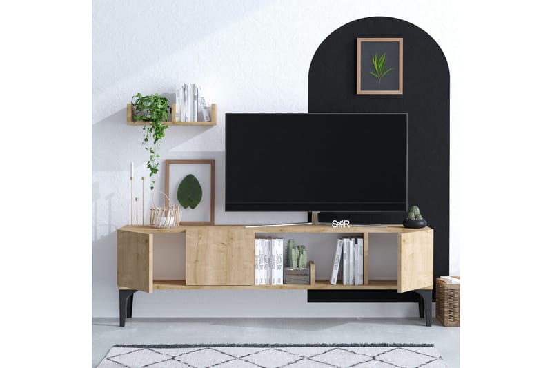 Desgrar Tv-möbelset 150x47 cm - Blå - TV-möbelset