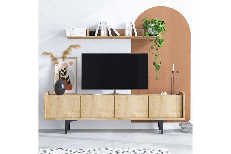 Desgrar Tv-möbelset 150x57 cm - Blå - TV-möbelset
