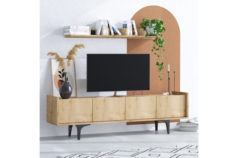 Desgrar Tv-möbelset 150x57 cm - Blå - TV-möbelset