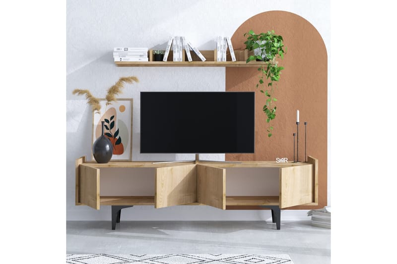 Desgrar Tv-möbelset 150x57 cm - Blå - TV-möbelset
