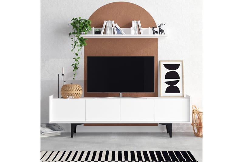 Desgrar Tv-möbelset 150x57 cm - Vit - TV-möbelset