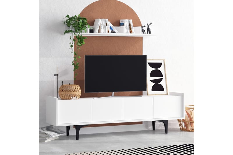 Desgrar Tv-möbelset 150x57 cm - Vit - TV-möbelset