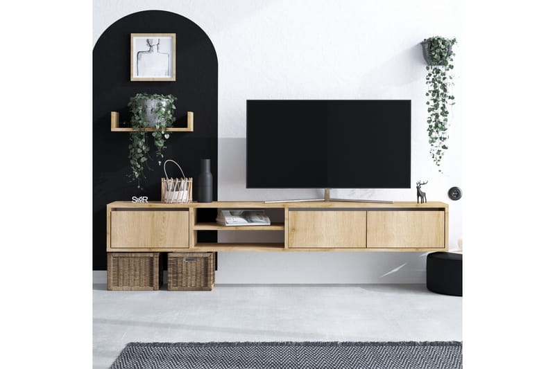 Desgrar Tv-möbelset 180x25 cm - Blå - TV-möbelset