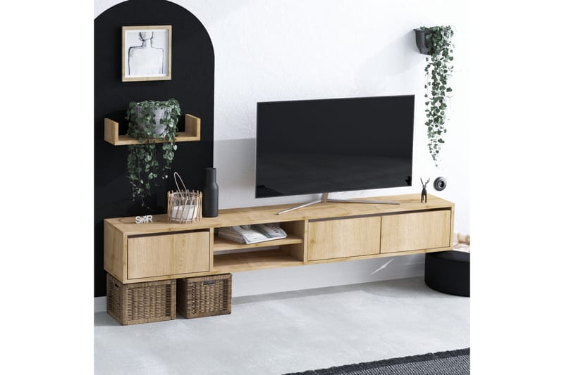 Desgrar Tv-möbelset 180x25 cm - Blå - TV-möbelset