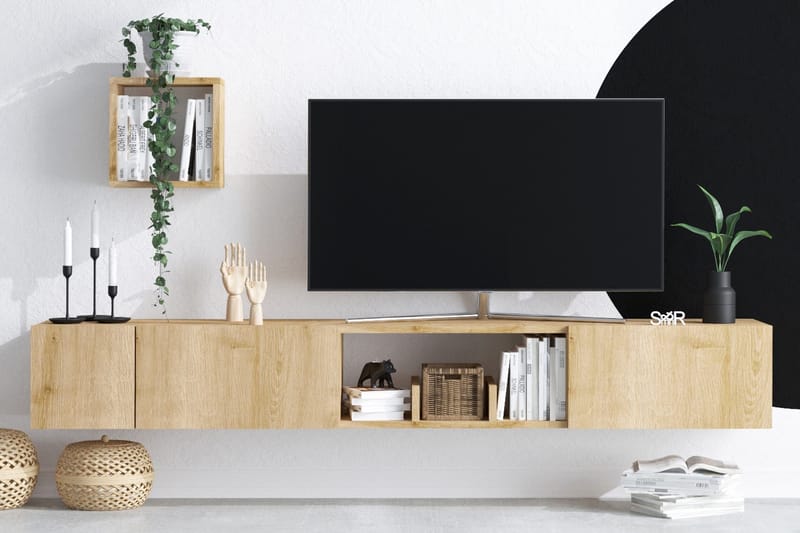 Desgrar Tv-möbelset 180x25 cm - Blå - TV-möbelset