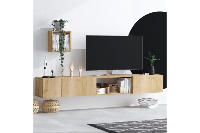 Desgrar Tv-möbelset 180x25 cm - Blå - TV-möbelset