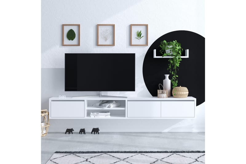 Desgrar Tv-möbelset 180x25 cm - Vit - TV-möbelset