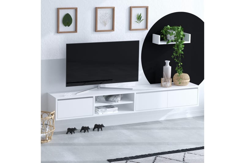 Desgrar Tv-möbelset 180x25 cm - Vit - TV-möbelset