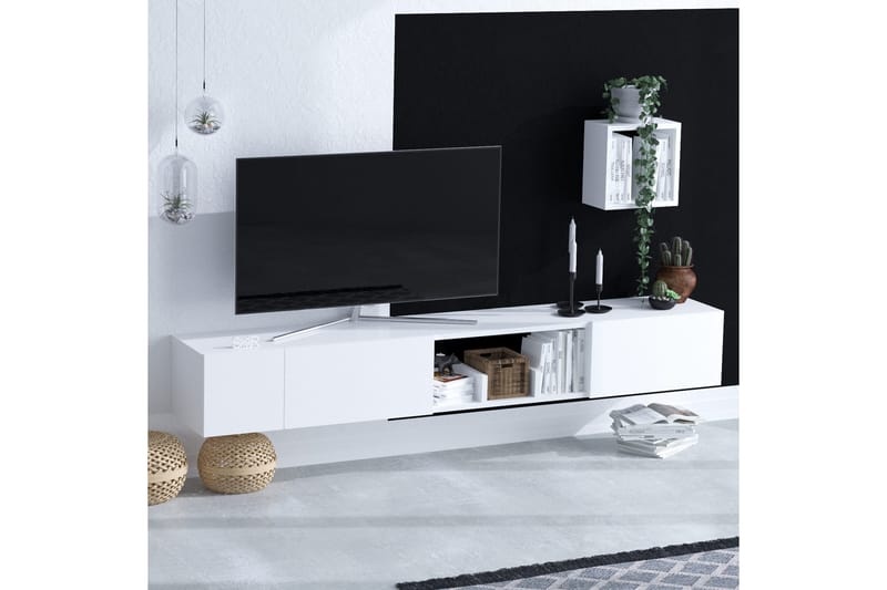 Desgrar Tv-möbelset 180x25 cm - Vit - Möbler - Tv möbel & mediamöbel - TV-möbelset