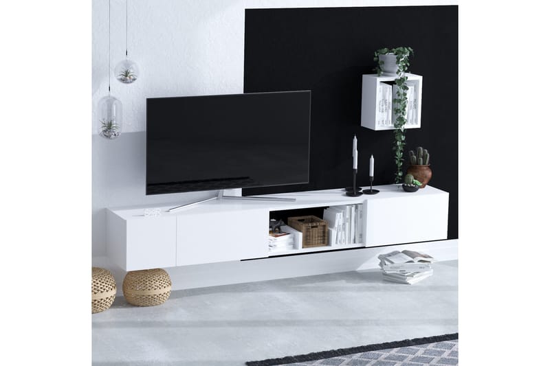 Desgrar Tv-möbelset 180x25 cm - Vit - TV-möbelset