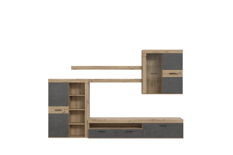 Dolnis Tv-möbelset 41x300 cm - Brun/Grå - Möbler - Tv möbel & mediamöbel - TV-möbelset