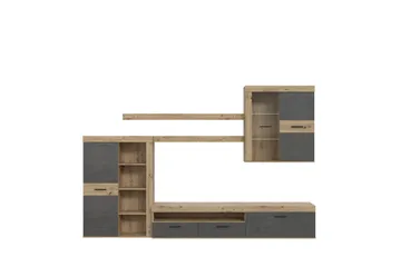 Dolnis Tv-möbelset 41x300 cm - Brun/Grå - Möbler - Tv möbel & mediamöbel - TV-möbelset