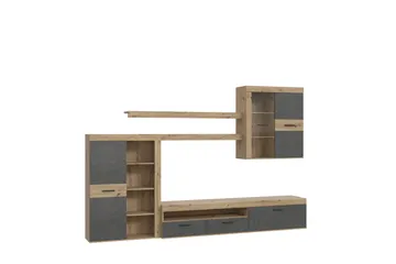 Dolnis Tv-möbelset 41x300 cm - Brun/Grå - Möbler - Tv möbel & mediamöbel - TV-möbelset