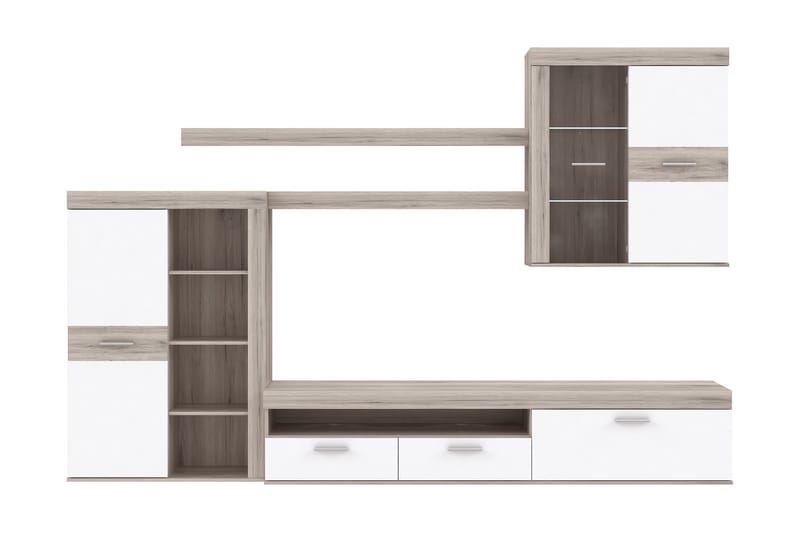 Dolnis Tv-möbelset 41x300 cm - Brun/Vit - Möbler - Tv möbel & mediamöbel - TV-möbelset