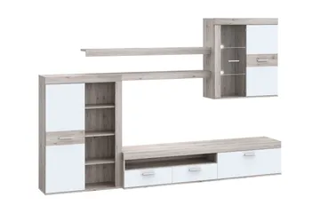 Dolnis Tv-möbelset 41x300 cm - Brun/Vit - Möbler - Tv möbel & mediamöbel - TV-möbelset