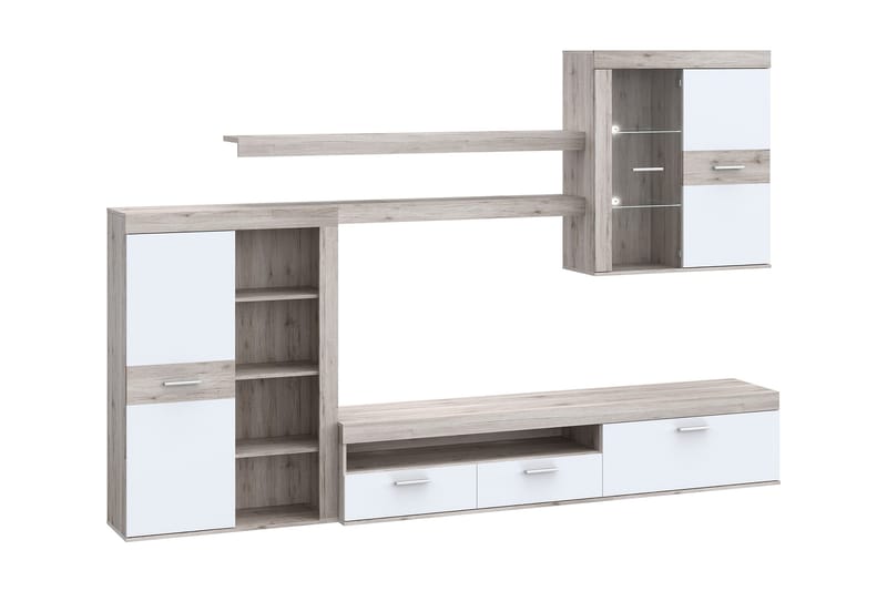 Dolnis Tv-möbelset 41x300 cm - Brun/Vit - Möbler - Tv möbel & mediamöbel - TV-möbelset