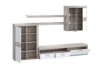 Dolnis Tv-möbelset 41x300 cm - Brun/Vit - Möbler - Tv möbel & mediamöbel - TV-möbelset