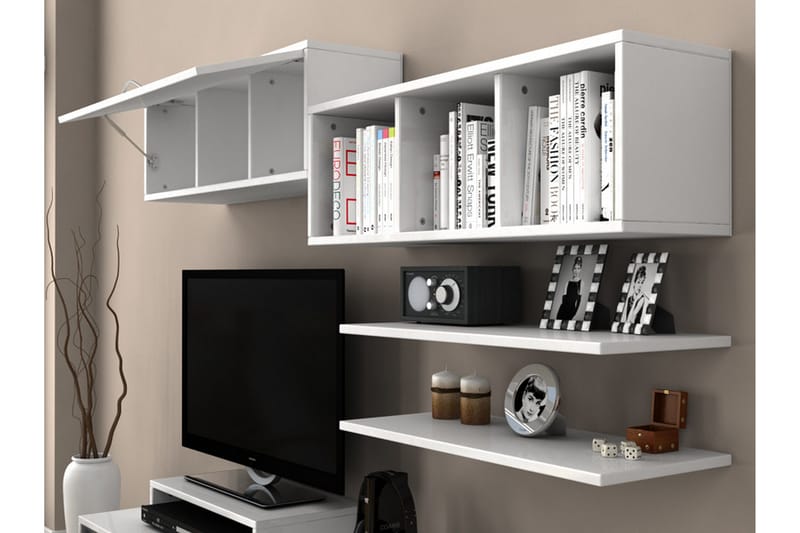 Elegancia Mediaförvaring 180 cm - Vit - Möbler - Tv möbel & mediamöbel - TV-möbelset