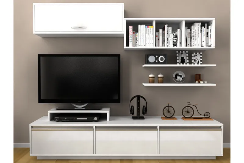 Elegancia Mediaförvaring 180 cm, Vit