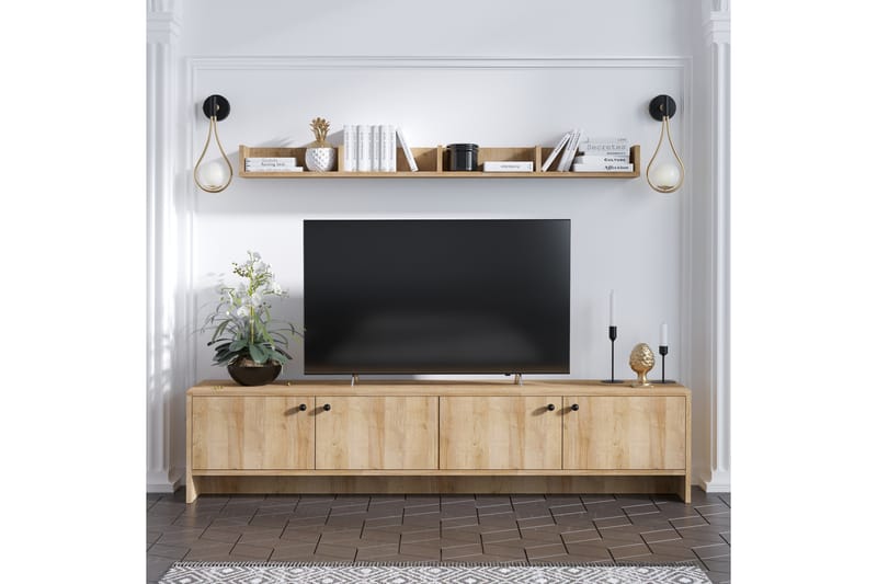 Falesia Tv-möbelset 180 cm - Natur/Brun - Möbler - Tv möbel & mediamöbel - TV-möbelset