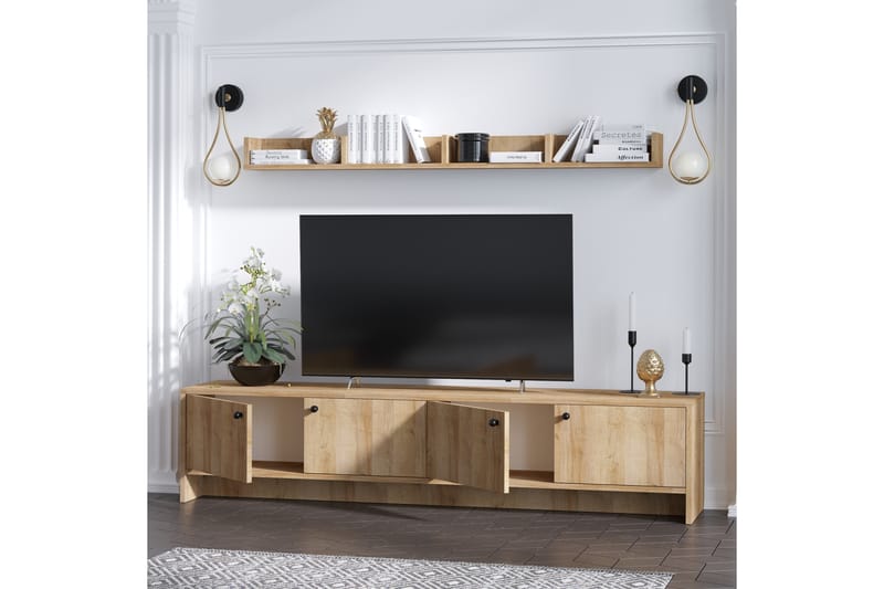 Falesia Tv-möbelset 180 cm - Natur/Brun - Möbler - Tv möbel & mediamöbel - TV-möbelset