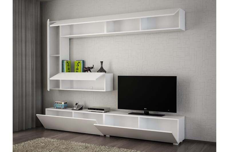 Furny Home Mediaförvaring - Vit - TV-möbelset