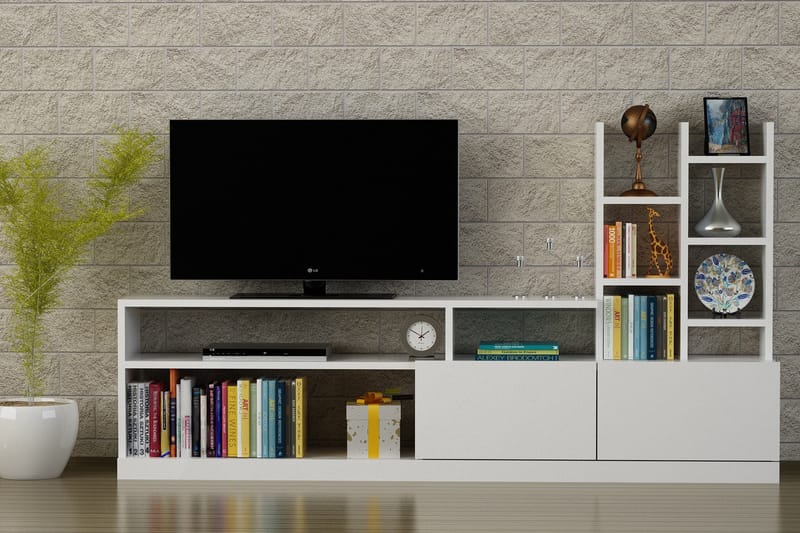Furny Home Tv-bänk - Vit - Möbler - Tv möbel & mediamöbel - TV-möbelset