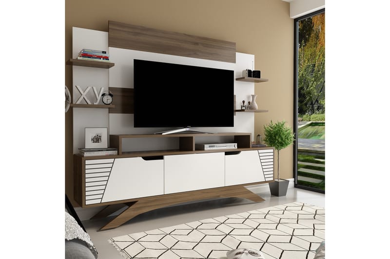 Hejde TV-Möbelset 149 cm - Brun/Vit - Möbler - Tv möbel & mediamöbel - TV-möbelset