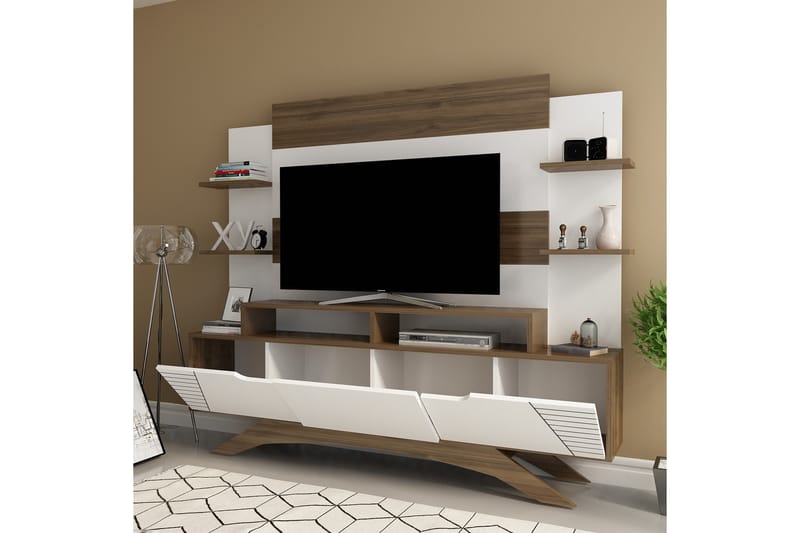 Hejde TV-Möbelset 149 cm - Brun/Vit - Möbler - Tv möbel & mediamöbel - TV-möbelset