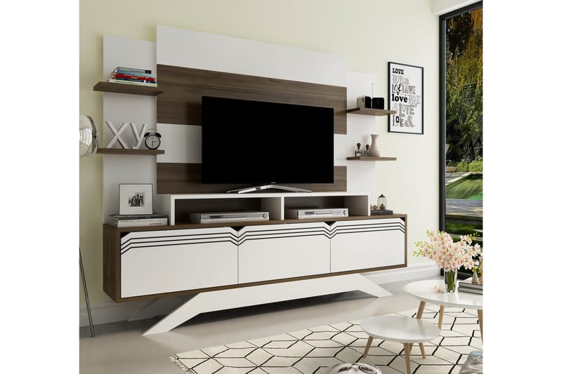 Hejde TV-Möbelset 149 cm - Vit/Brun - Möbler - Tv möbel & mediamöbel - TV-möbelset