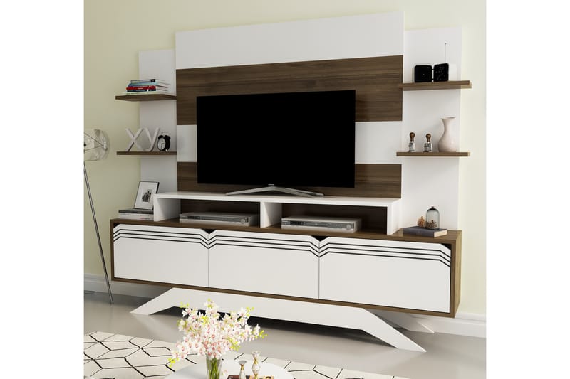 Hejde TV-Möbelset 149 cm - Vit/Brun - Möbler - Tv möbel & mediamöbel - TV-möbelset