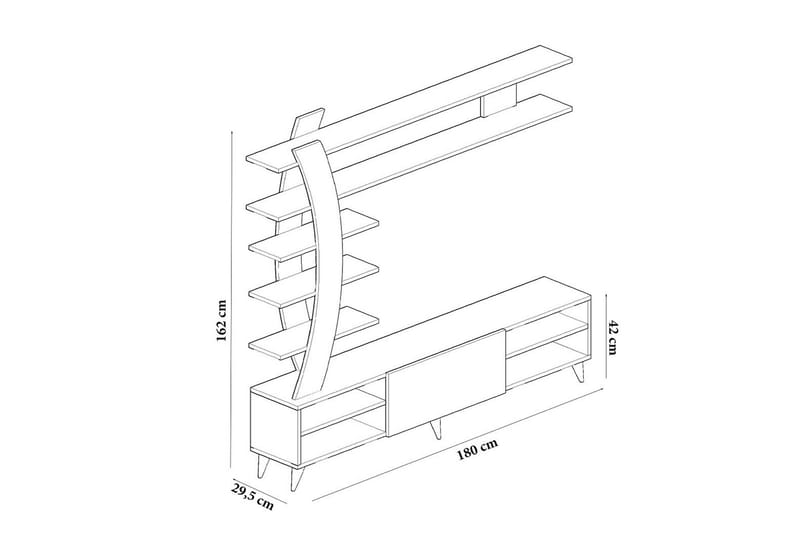 Hejde TV-Möbelset 180 cm - Vit - Möbler - Tv möbel & mediamöbel - TV-möbelset