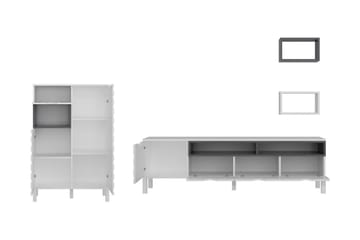 Hejde TV-Möbelset 180 cm - Vit/Grå - Möbler - Tv möbel & mediamöbel - TV-möbelset
