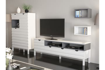 Hejde TV-Möbelset 180 cm - Vit/Grå - Möbler - Tv möbel & mediamöbel - TV-möbelset
