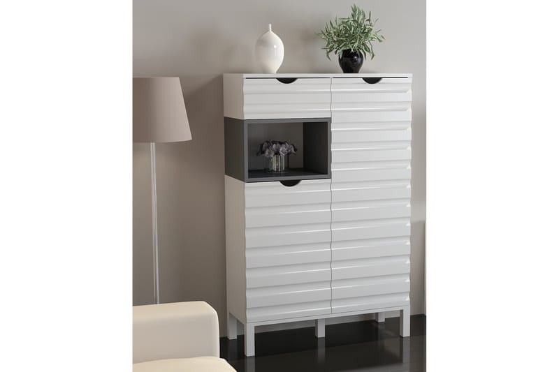 Hejde TV-Möbelset 180 cm - Vit/Grå - Möbler - Tv möbel & mediamöbel - TV-möbelset