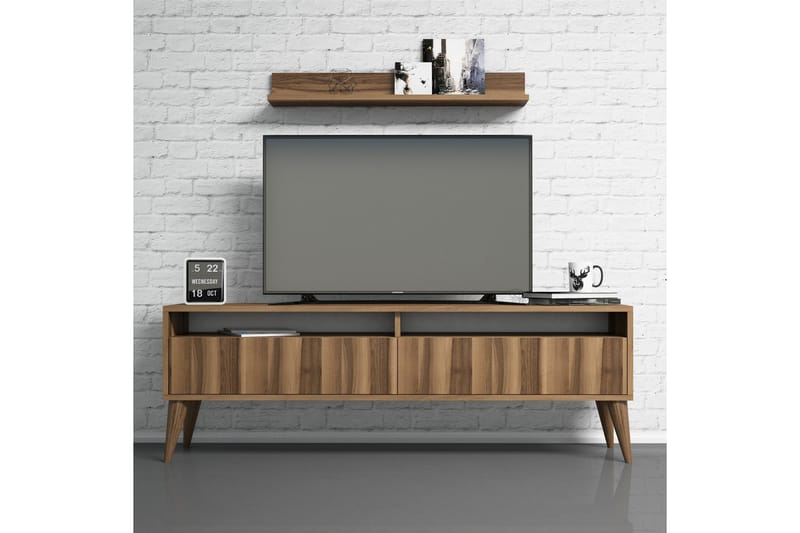 Hoptrup Vardagsrumsset 150 cm - Valnöt - Möbler - Tv möbel & mediamöbel - TV-möbelset