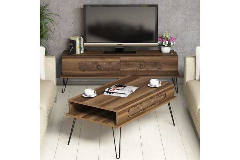 Hovdane TV-Möbelset 145 cm - Brun - Möbler - Tv möbel & mediamöbel - TV-möbelset